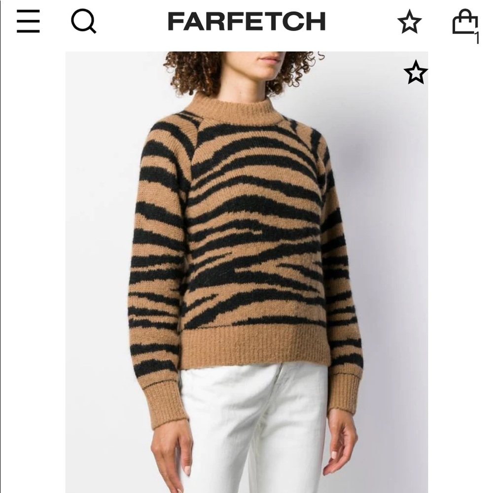 APC tiger print wool sweater